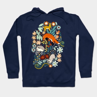 Textured Woodland Creatures Hoodie